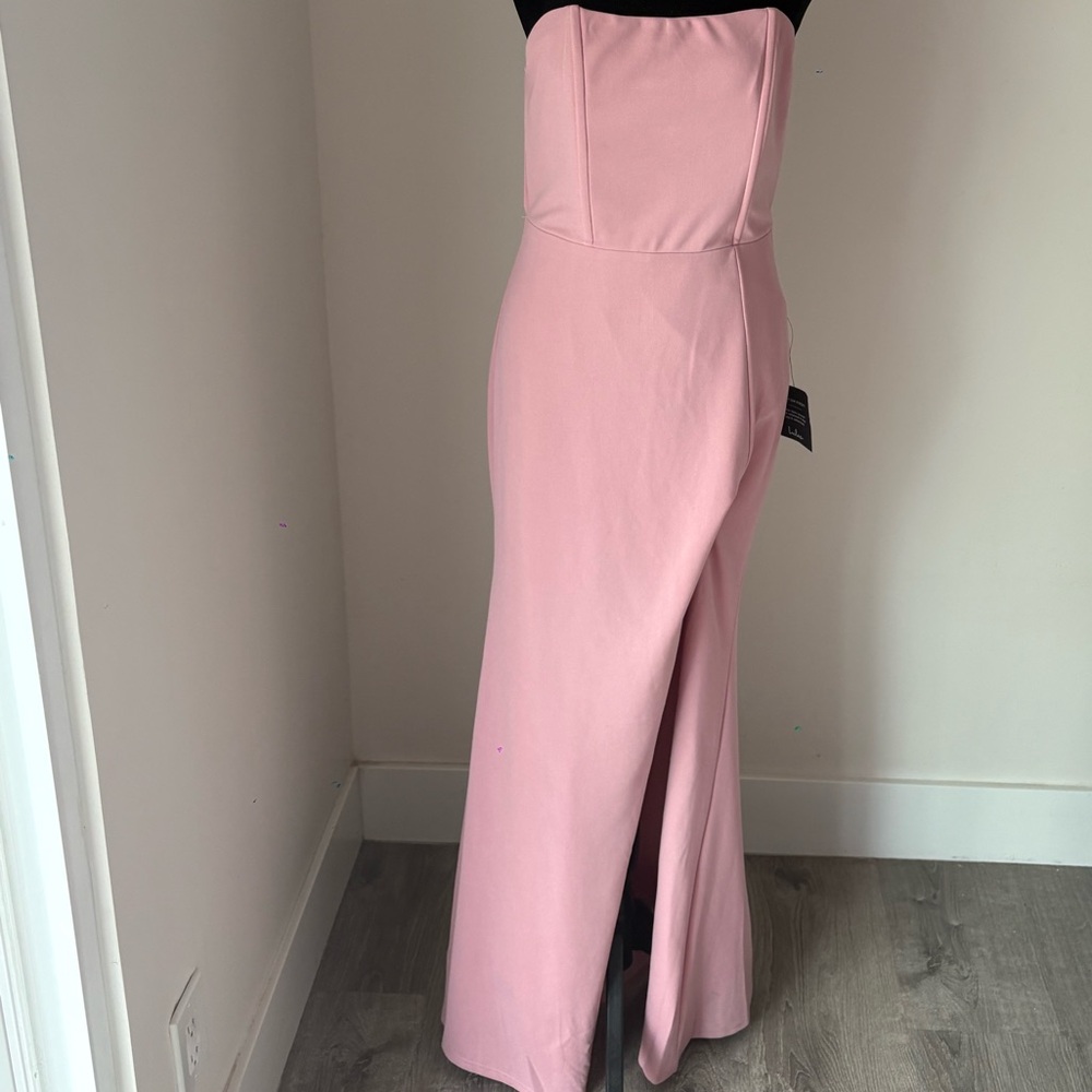 Lulu's Pink Strapless Dress